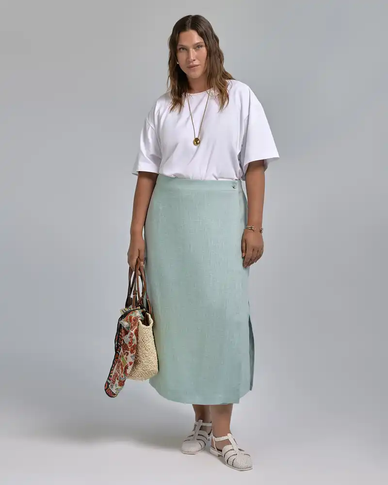 Юбка льняная