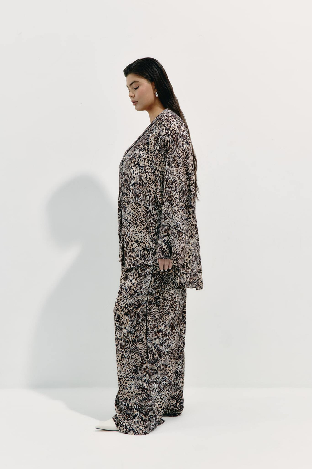 Рубашка из вискозы в технике жаккард ASTRID