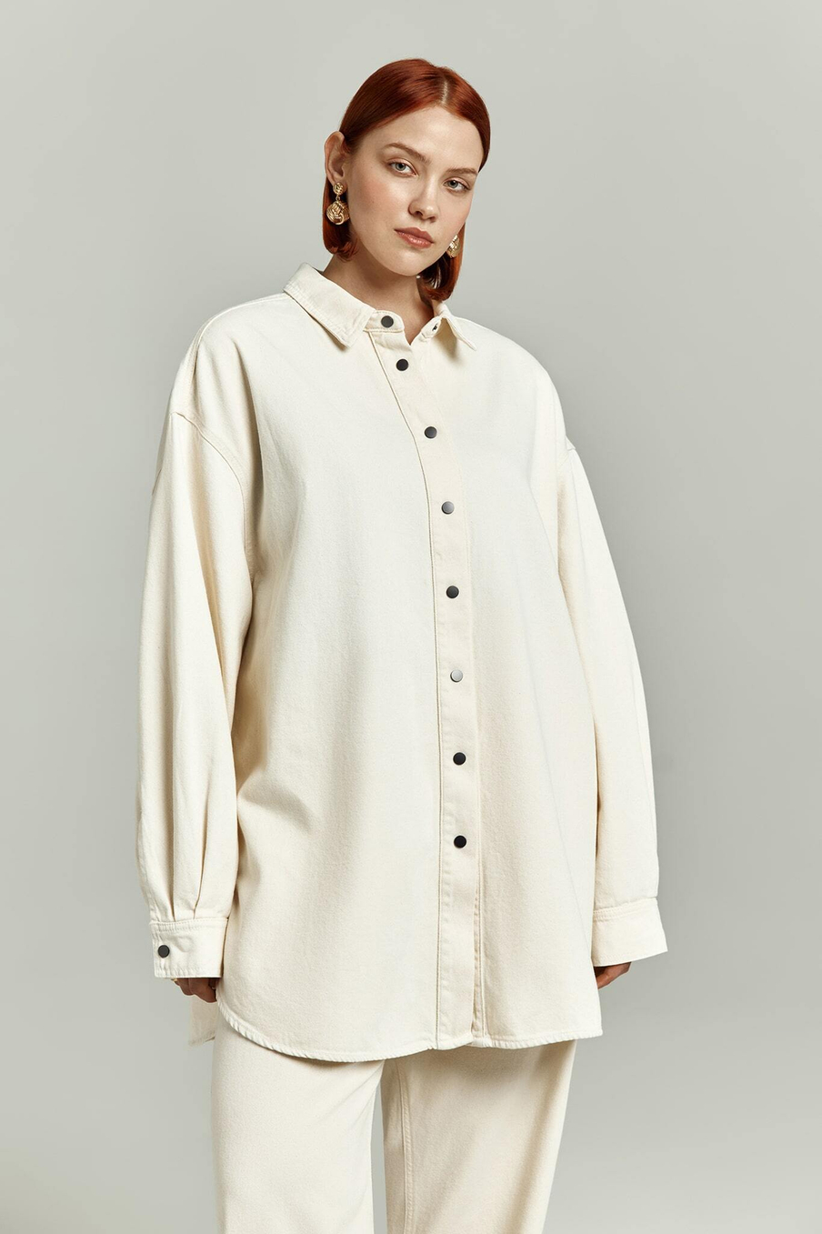 Рубашка оверсайз из денима