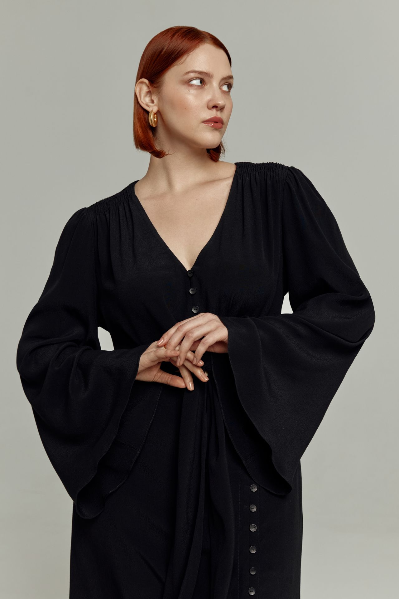 Топ-блуза к юбке на пуговицах