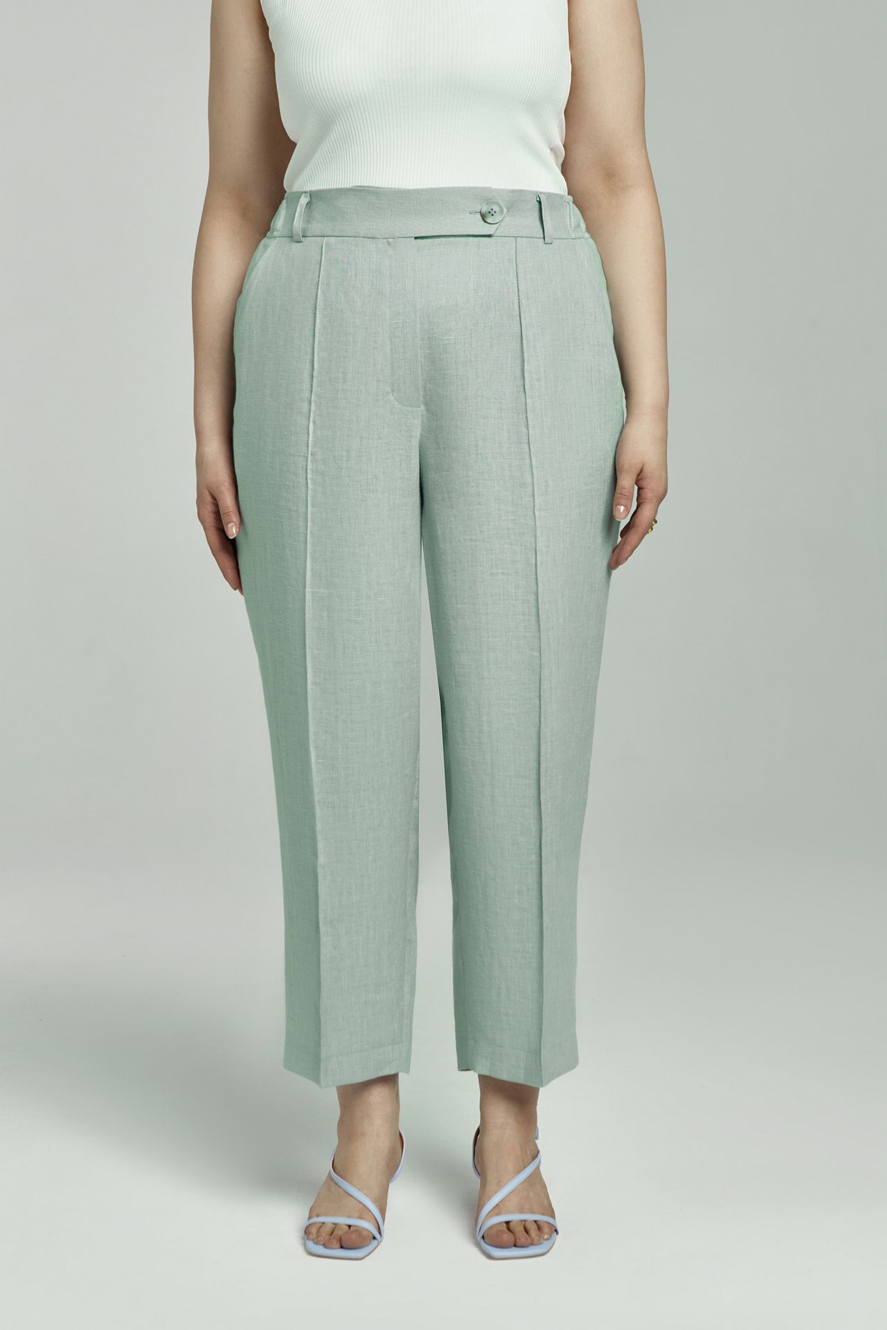 Брюки льняные