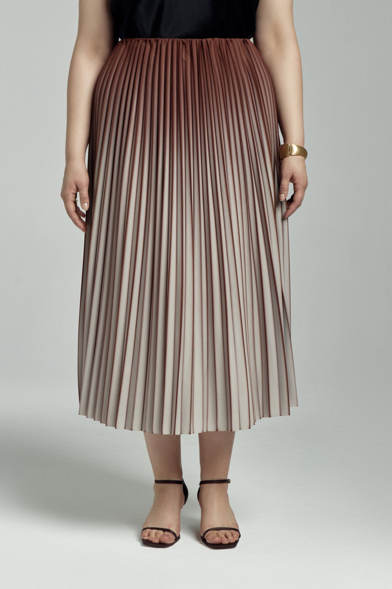 Юбка плиссе с эффектом деграде