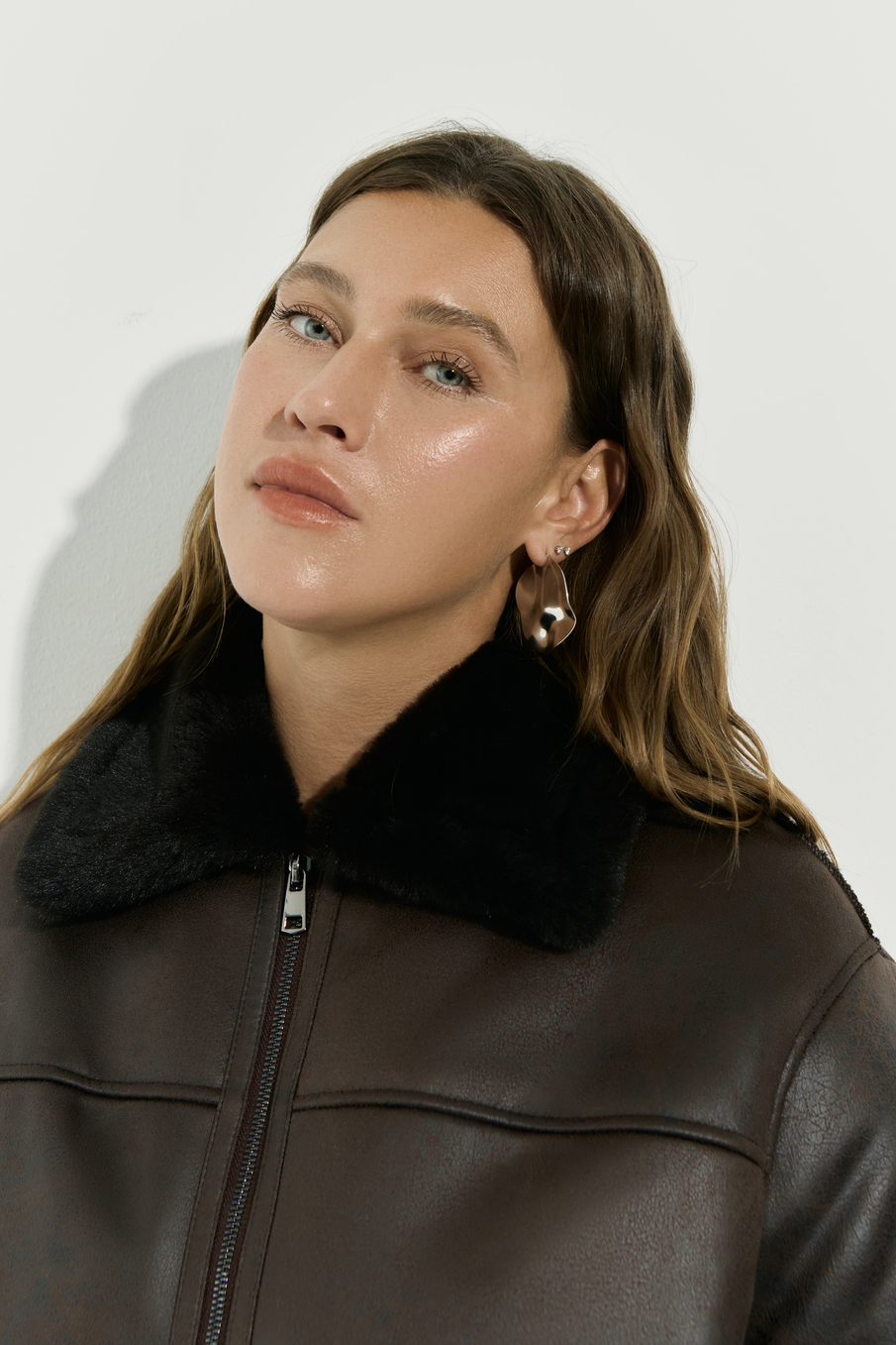 Дубленка на молнии короткая CAMERON