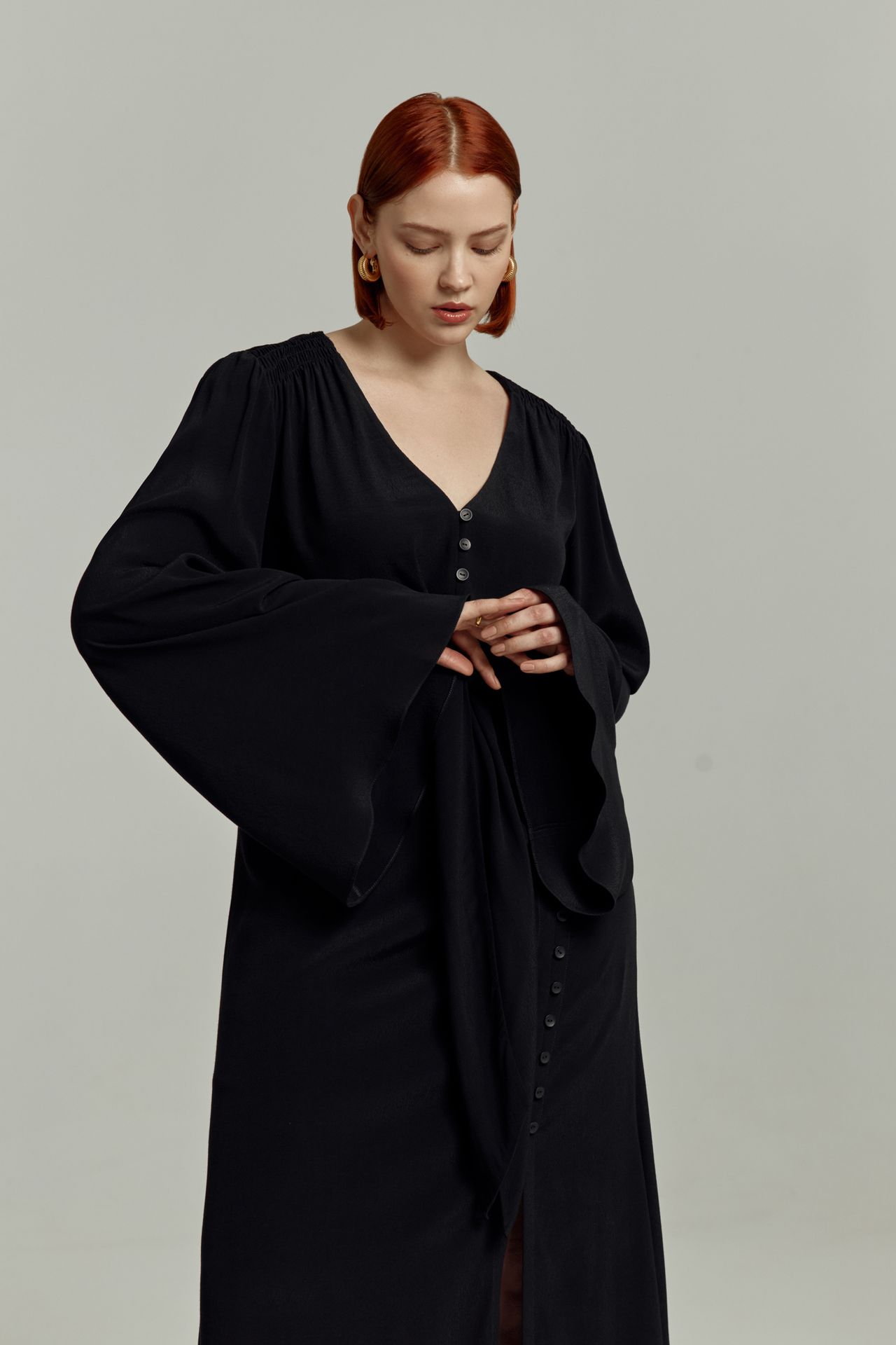 Топ-блуза к юбке на пуговицах