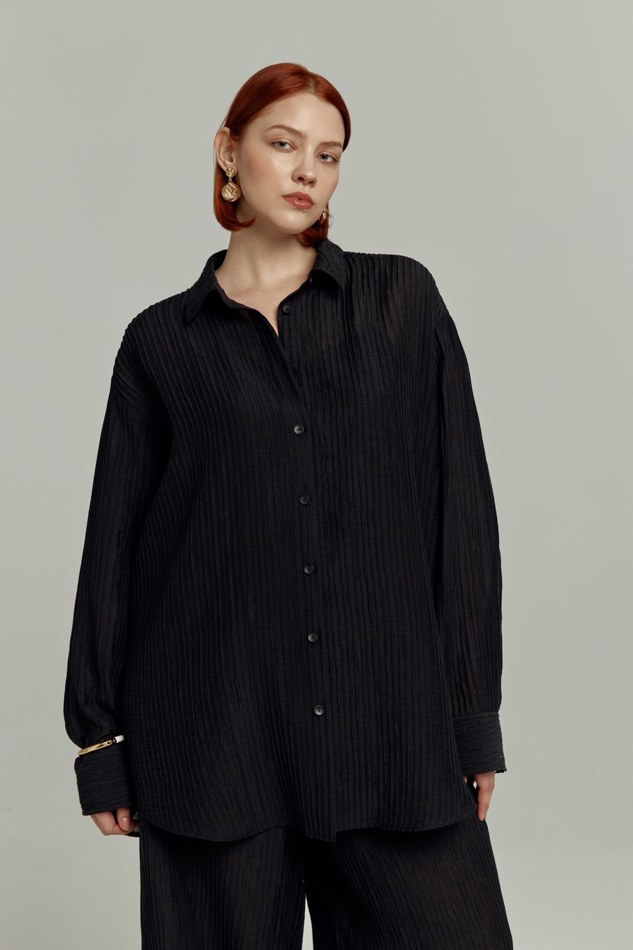 Рубашка из фактурной ткани