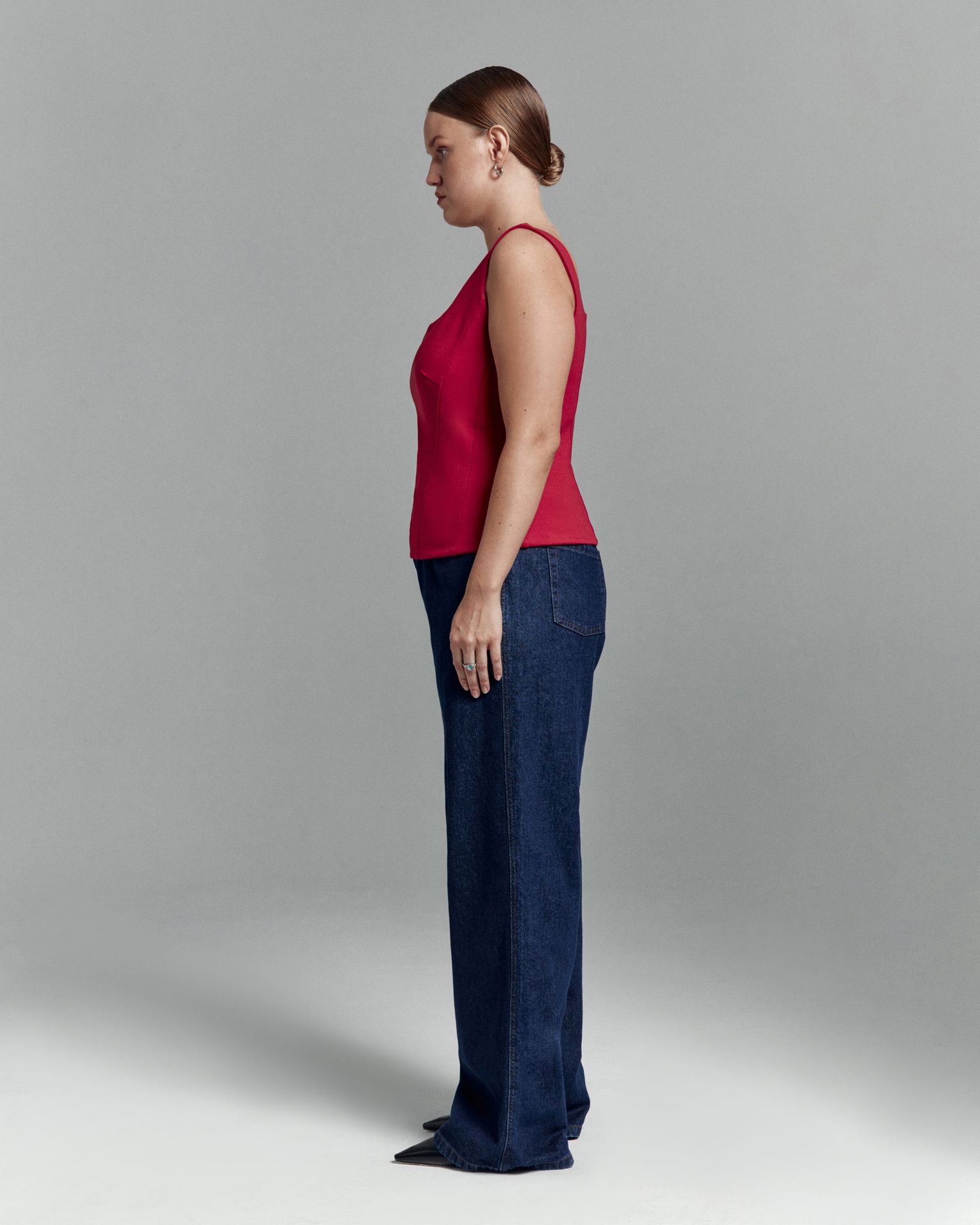 Топ трикотажный в корсетном стиле