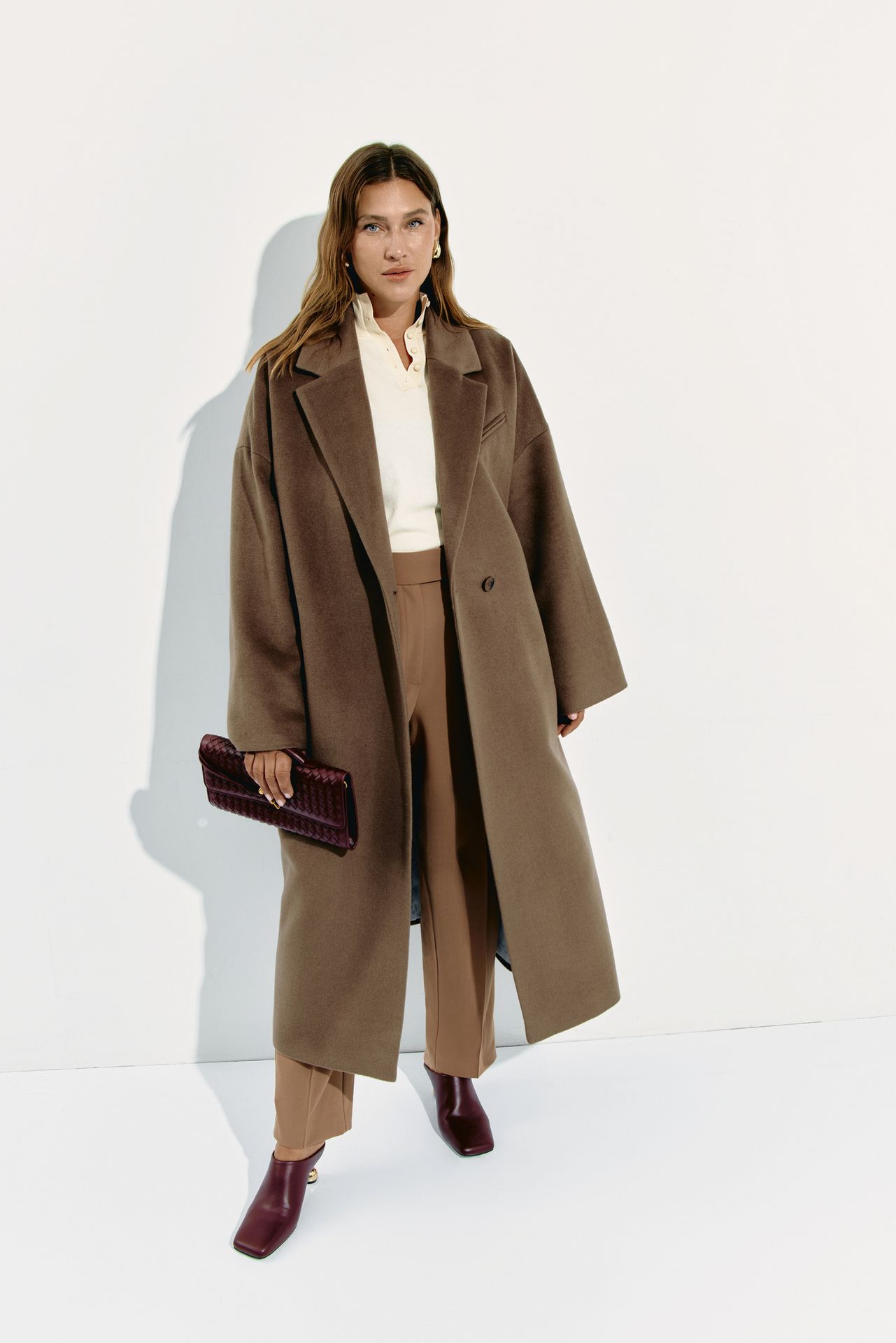 Пальто-халат из шерсти LUNAR