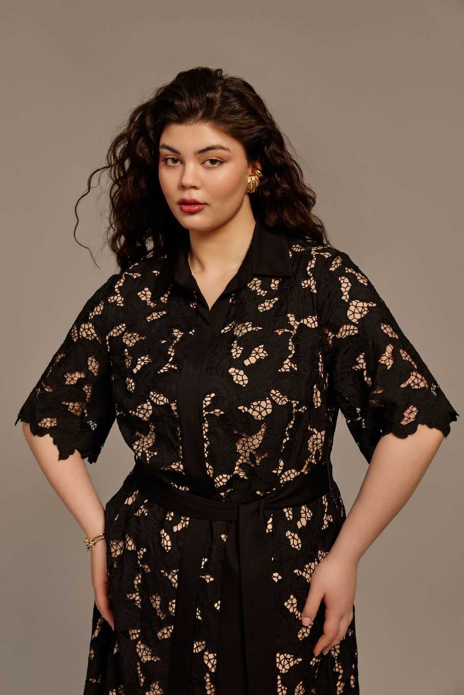 Платье с кружевом ФРИДА