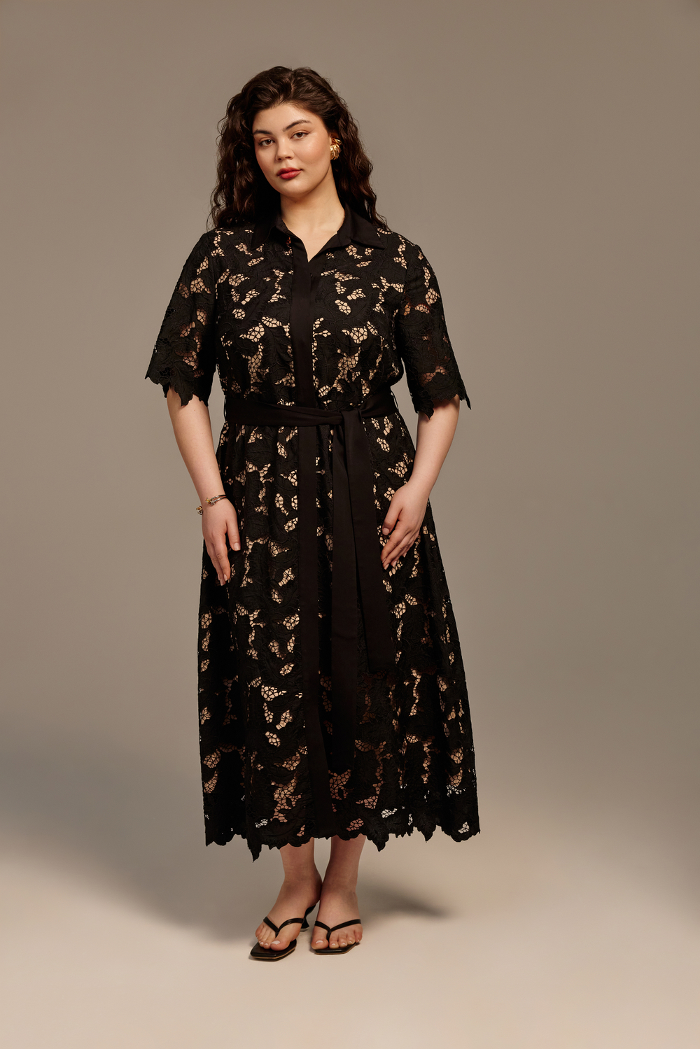 Платье с кружевом ФРИДА