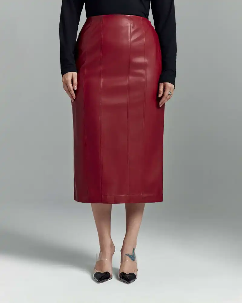 Юбка из экокожи