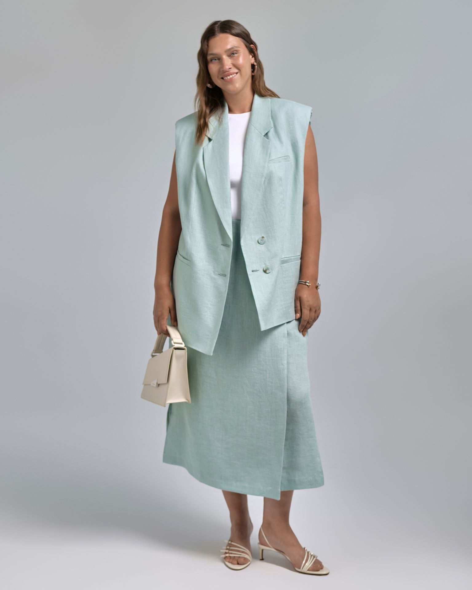 Юбка льняная