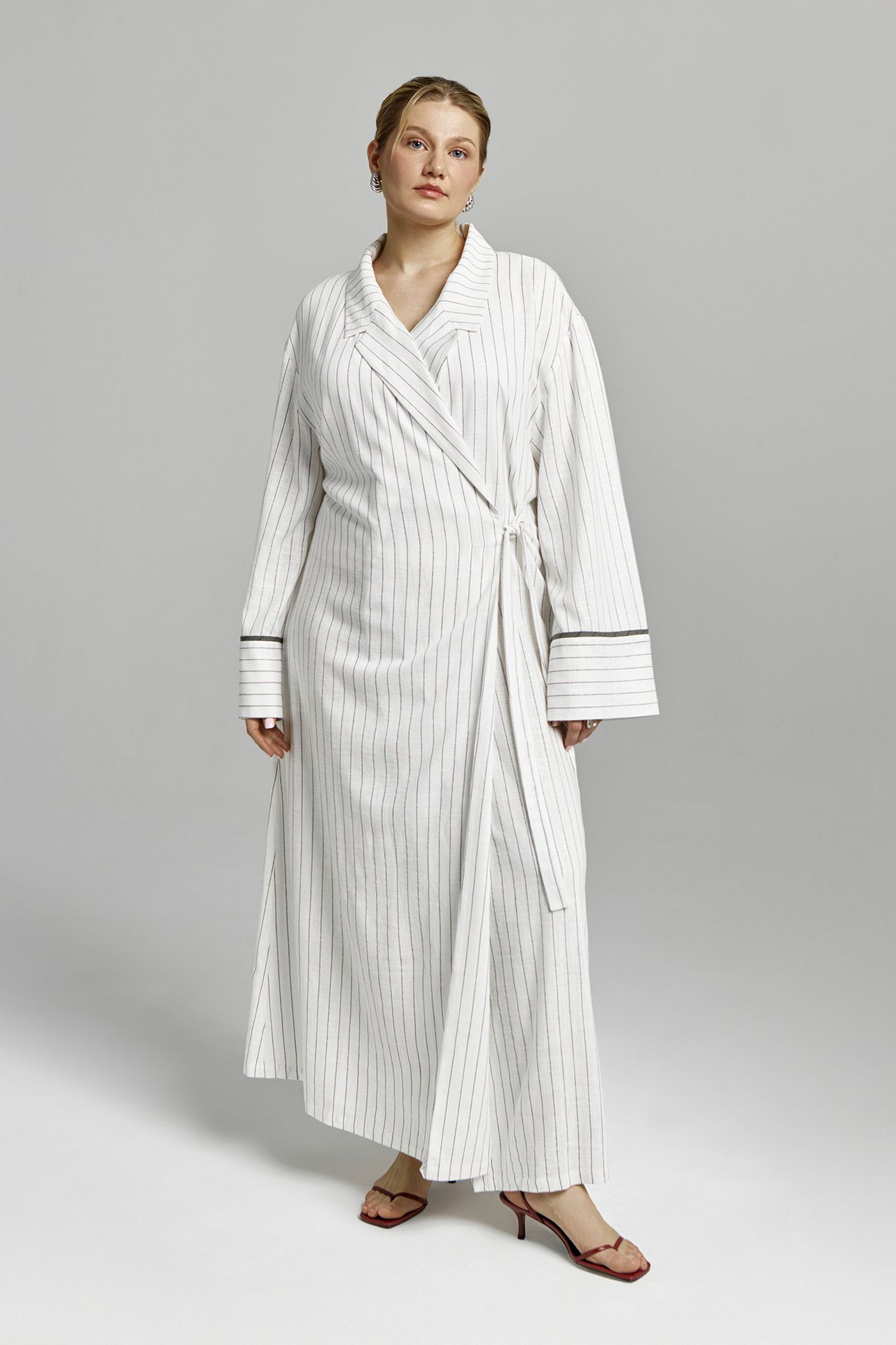 Платье-накидка лен