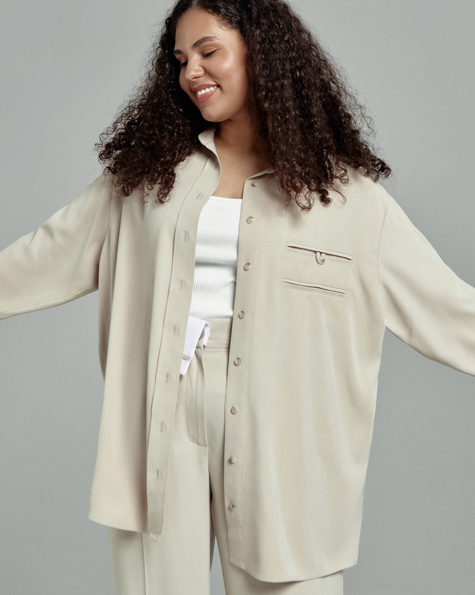 Рубашка оверсайз из купры