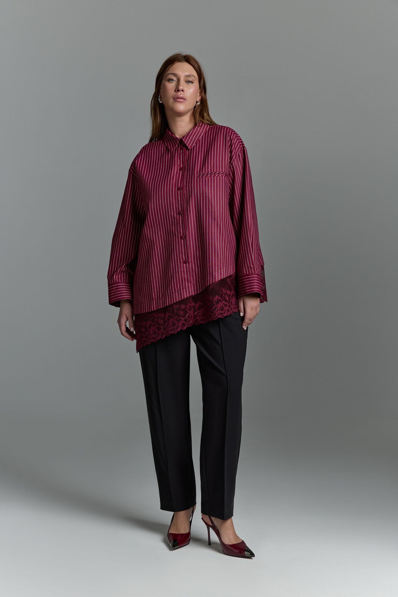 Рубашка с кружевом