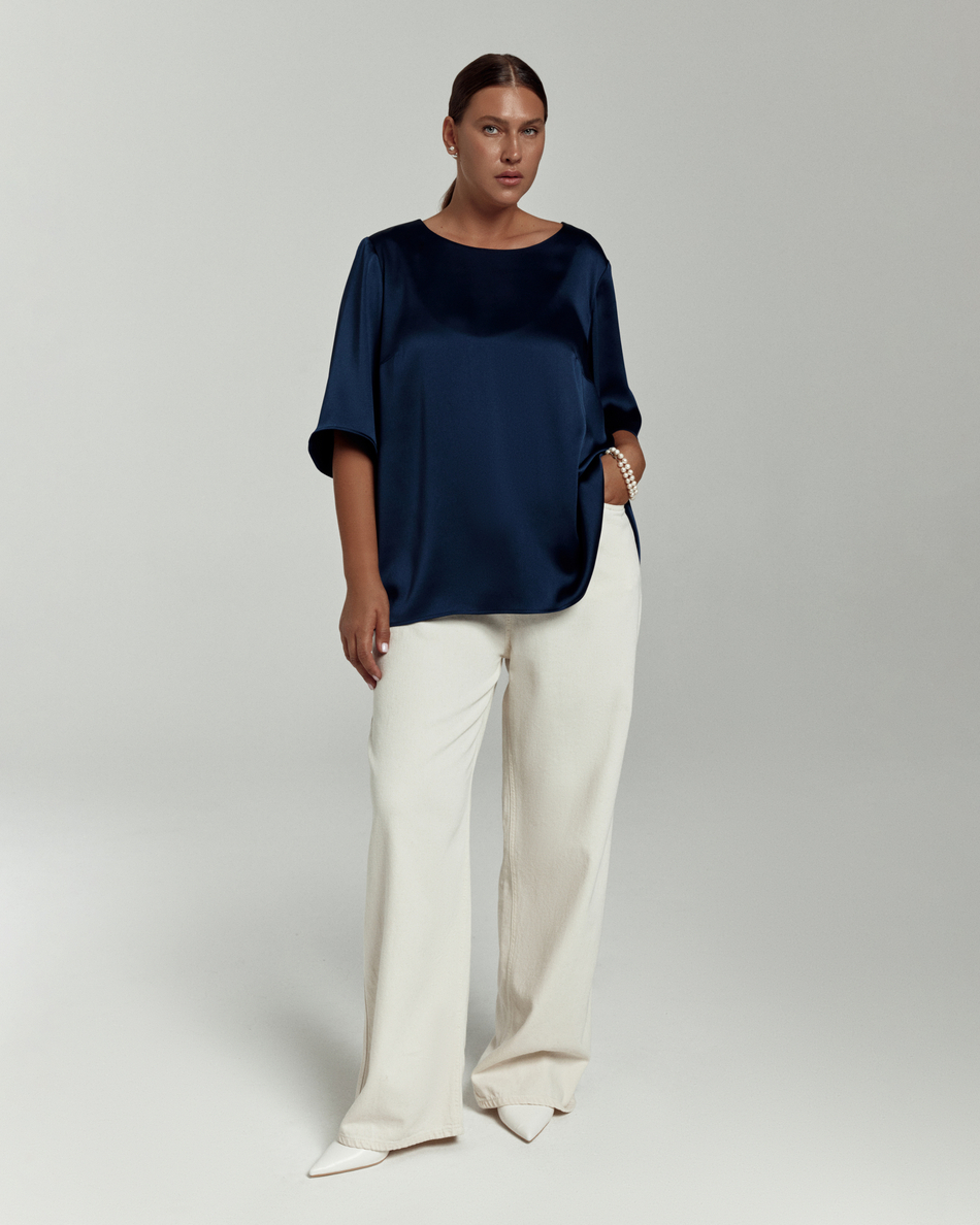 Топ-блуза струящаяся