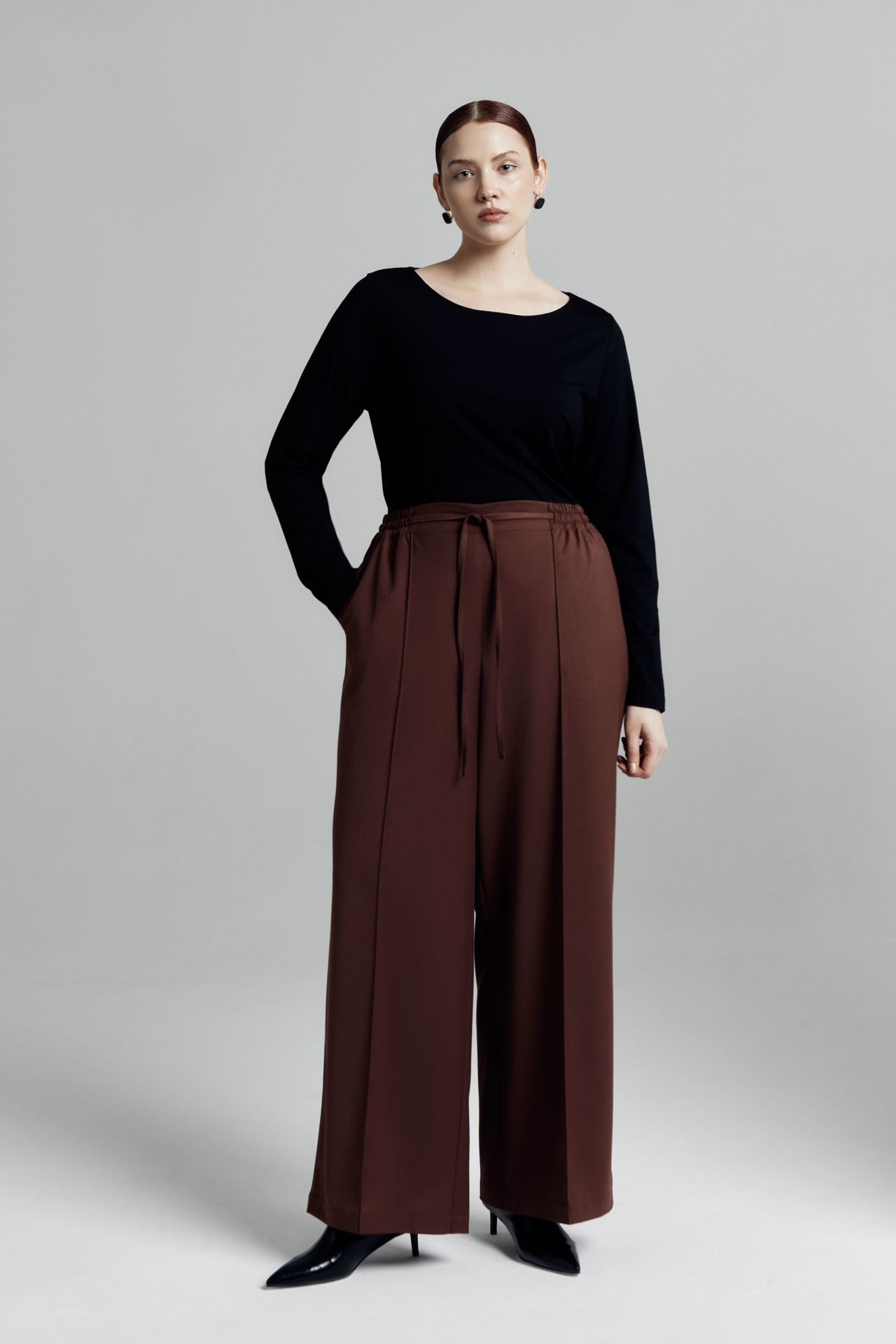 Брюки палаццо на резинке