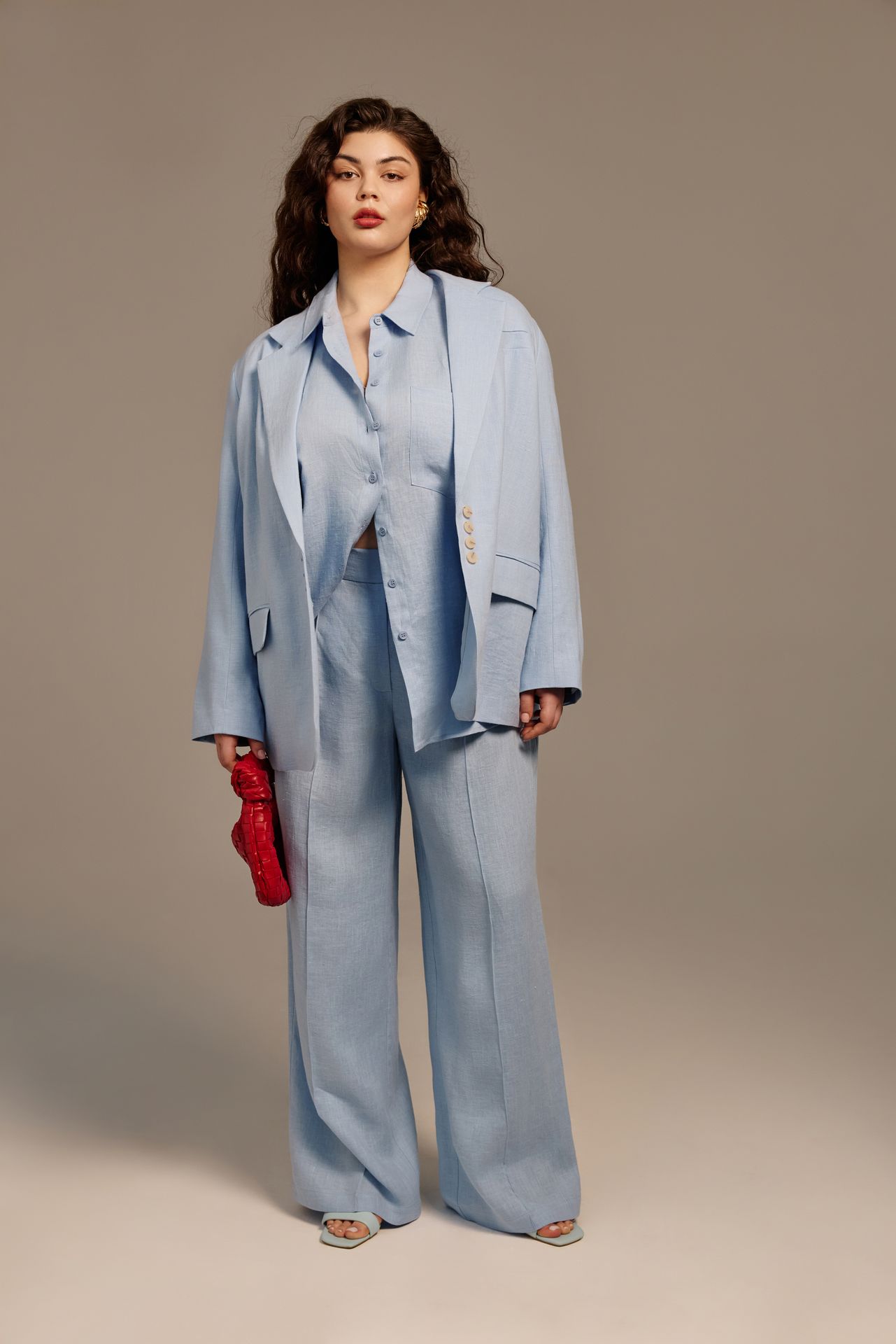 Брюки-палаццо изо льна АРРИБА