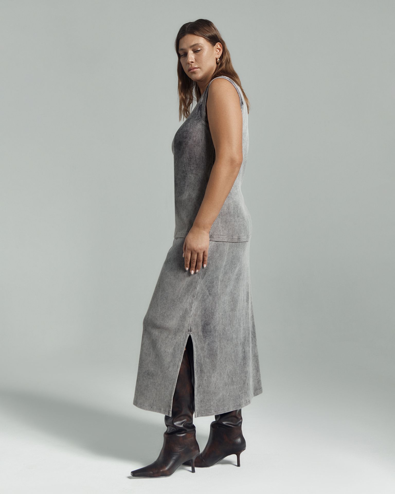 Топ в рубчик с эффектом варки