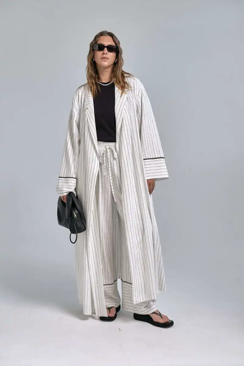 Платье-накидка лен