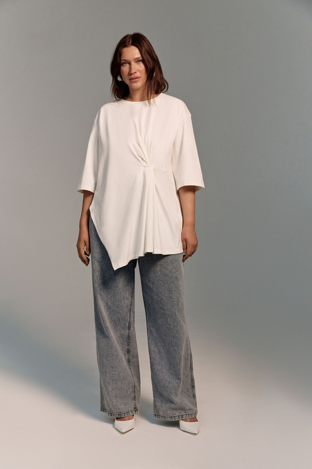 Футболка с драпировкой ВЕТРЫ