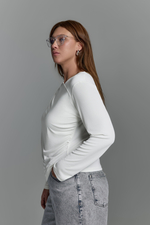 Лонгслив с драпировкой HOLO