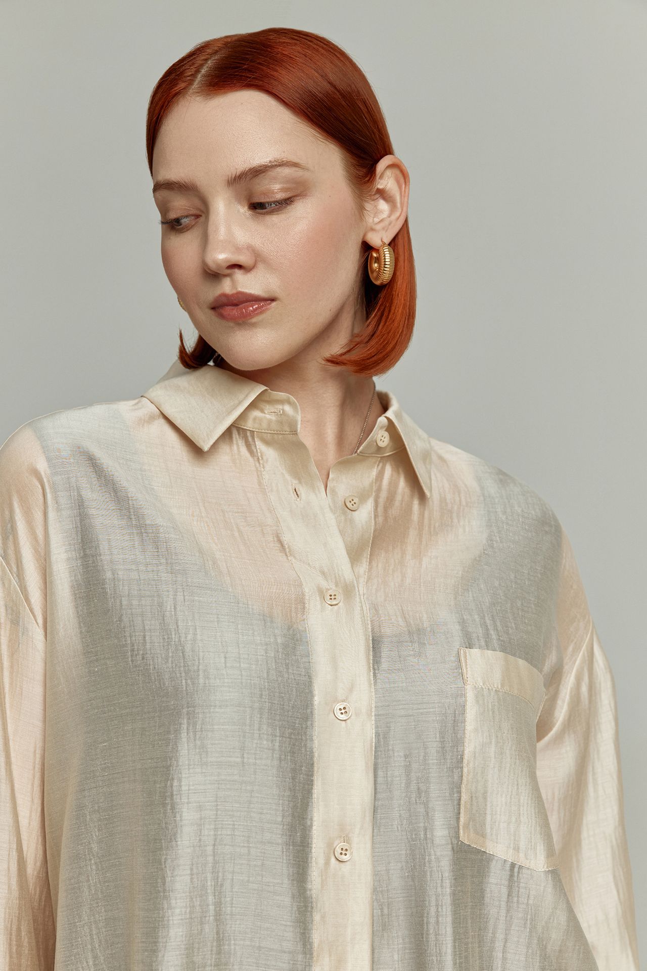 Рубашка полупрозрачная