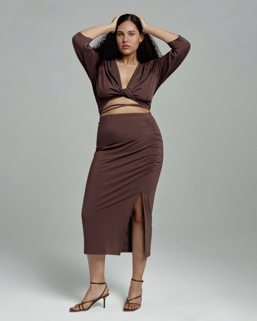 Юбка с ассиметричной драпировкой