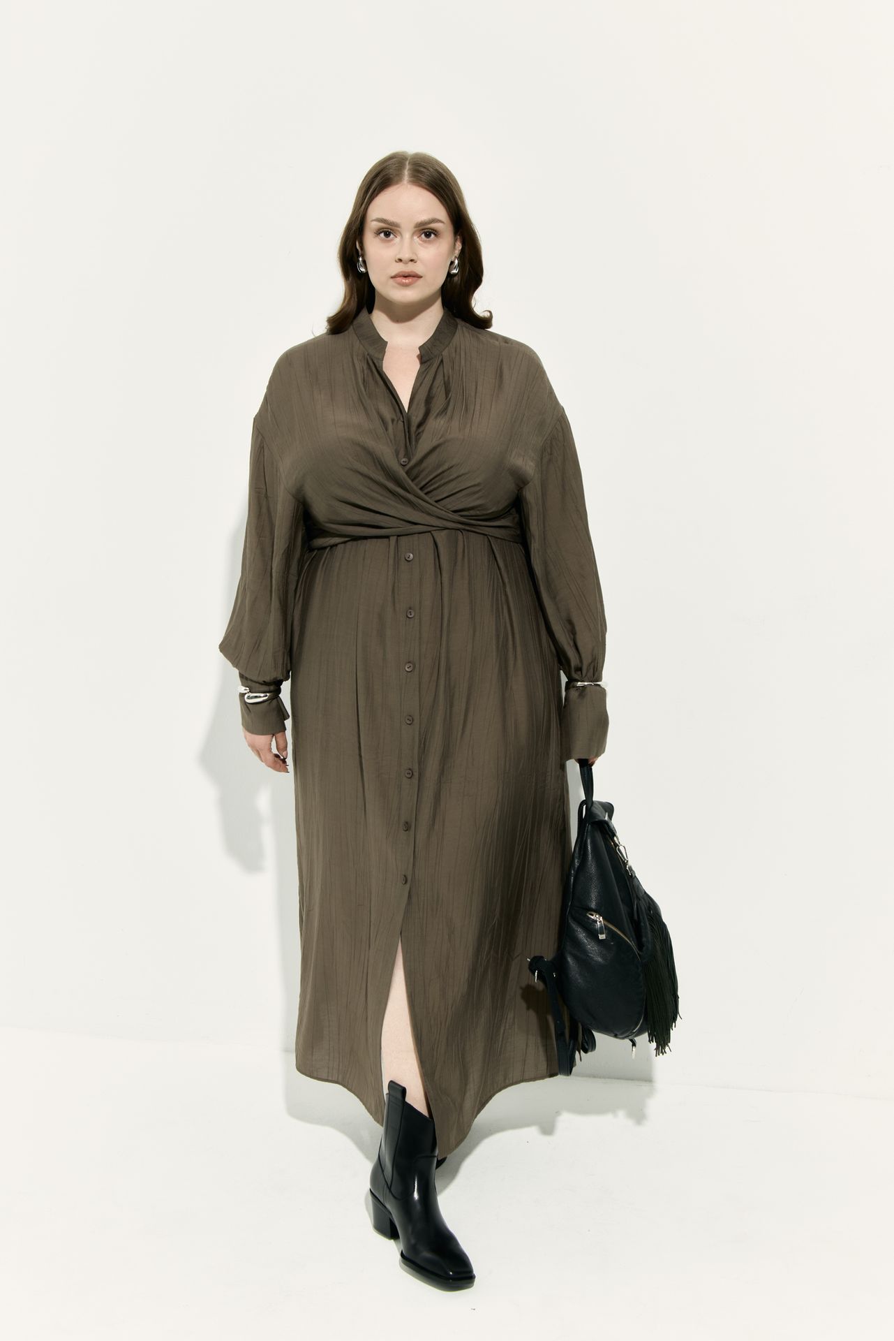 Платье из фактурной вискозы MONET