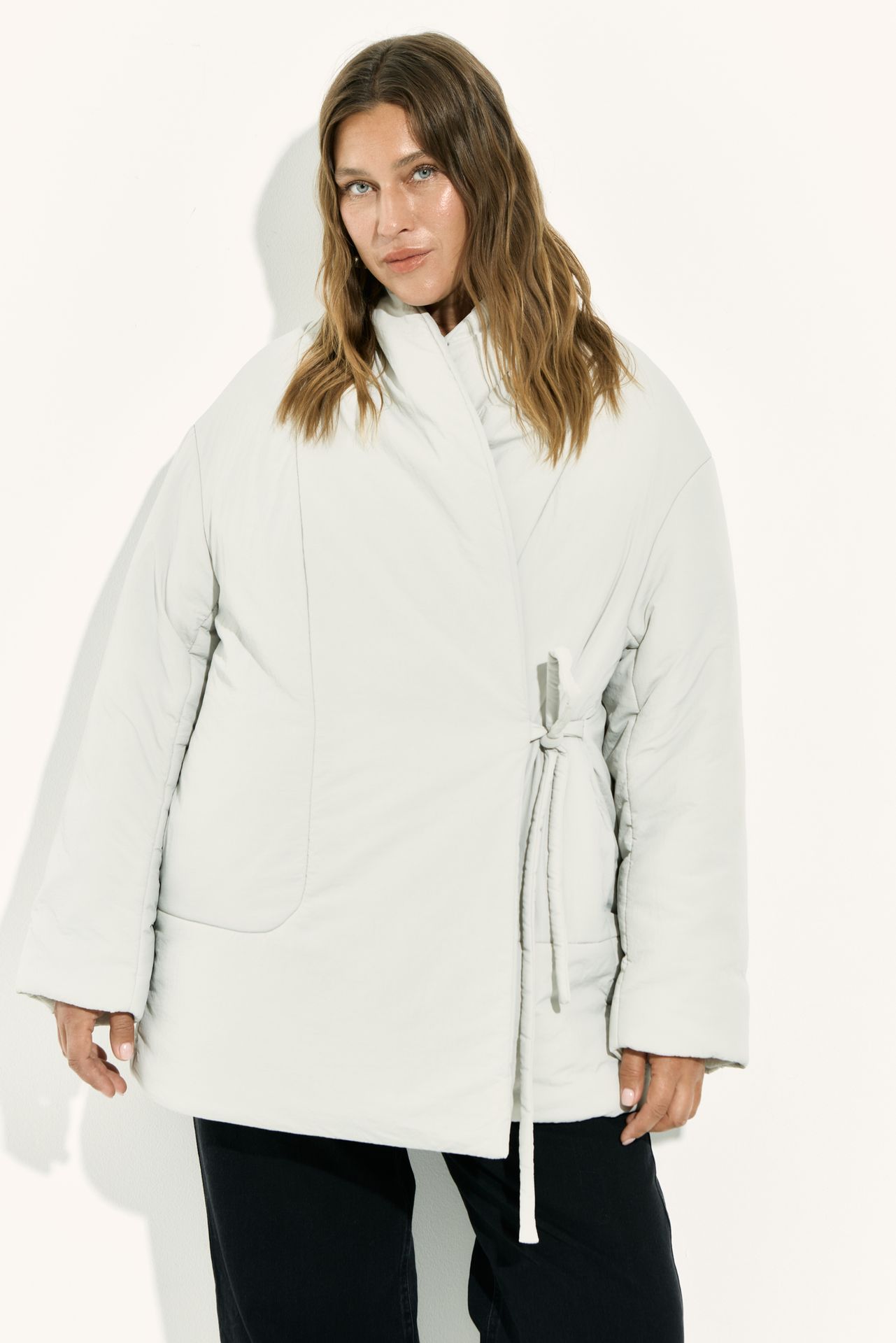 Куртка утепленная в стиле кимоно