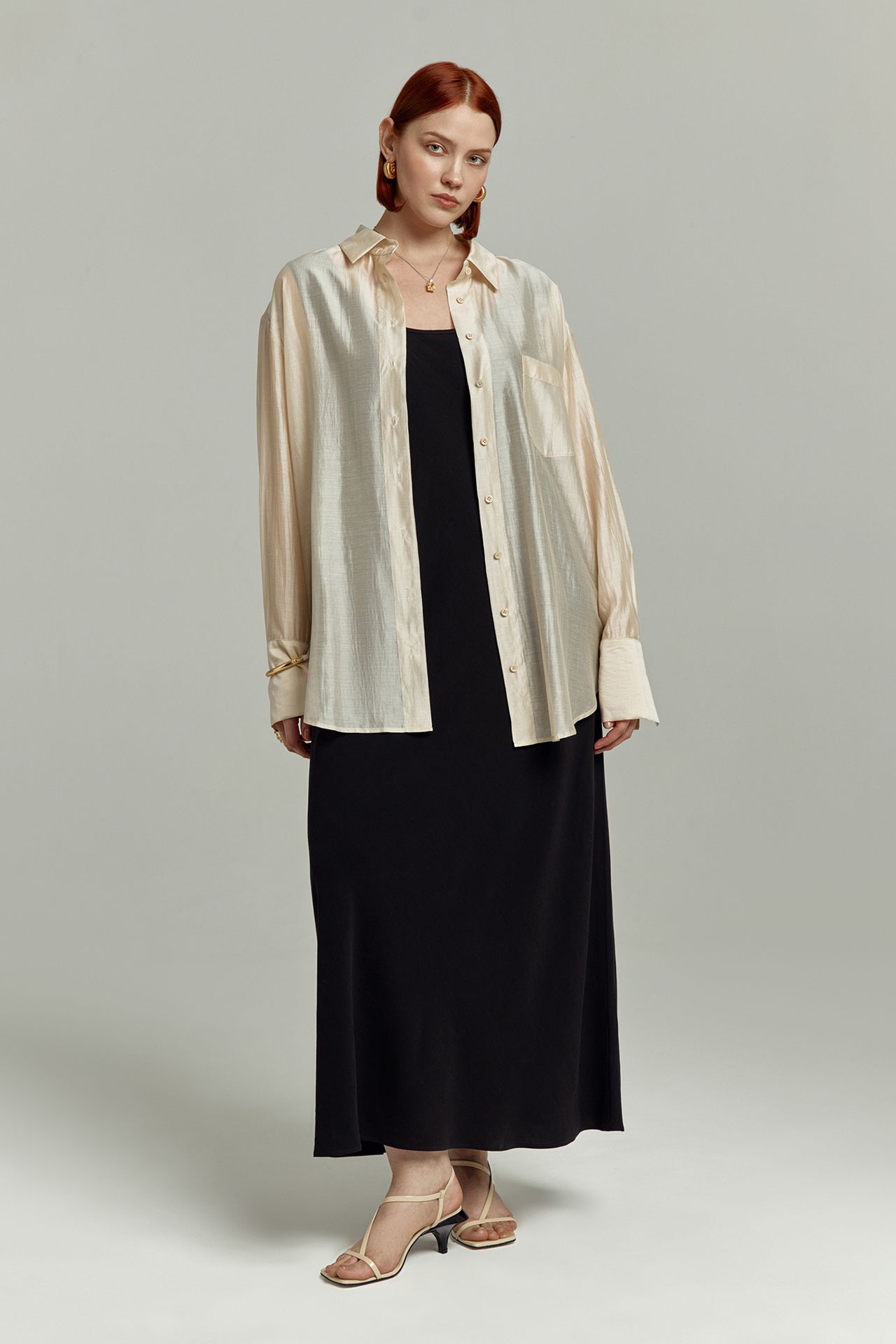 Рубашка полупрозрачная