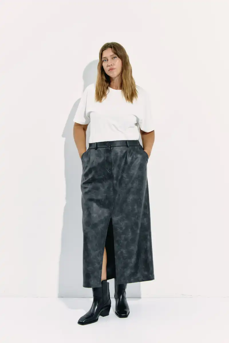 Юбка-миди из экокожи BEY