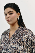 Рубашка из вискозы в технике жаккард ASTRID