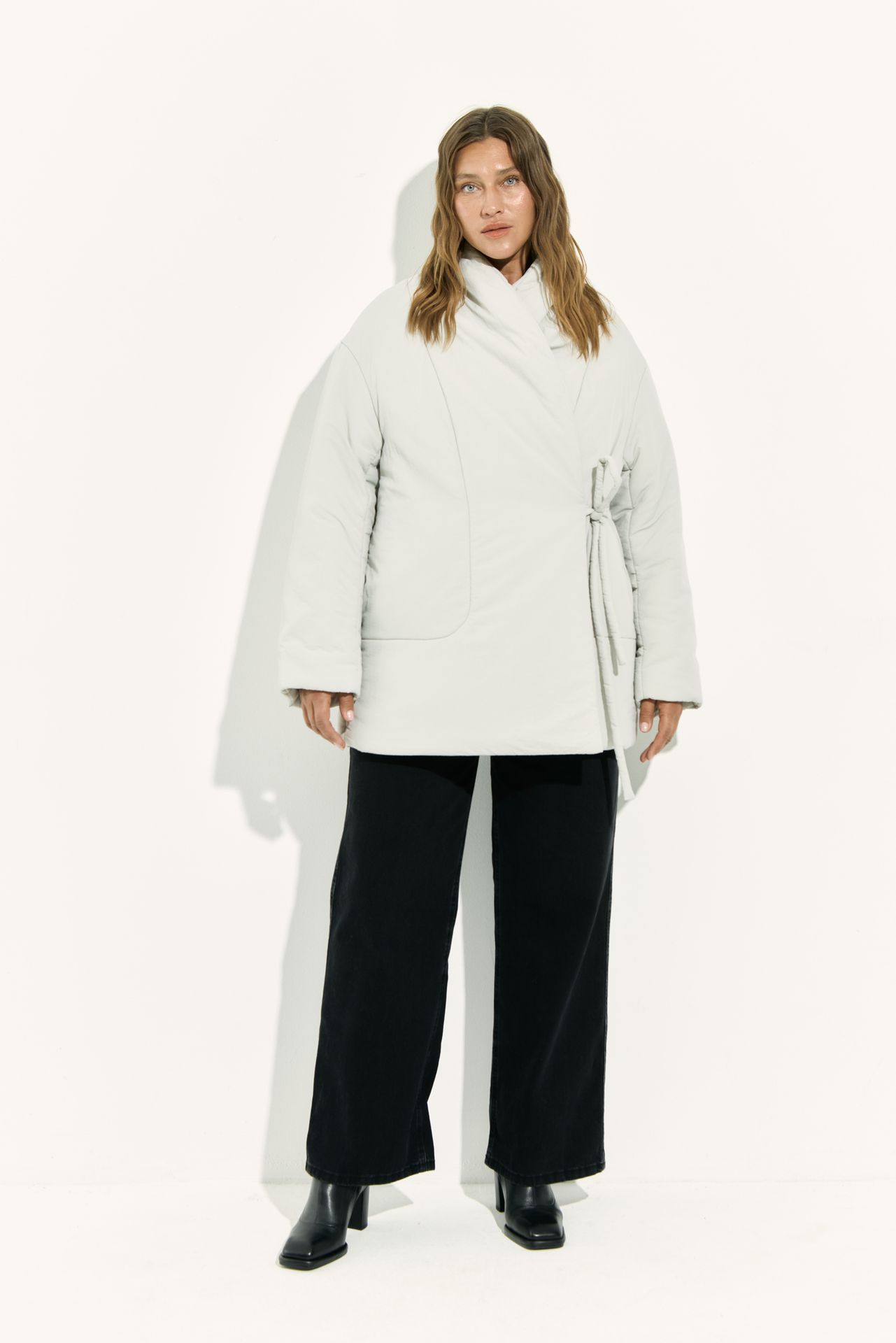 Куртка утепленная в стиле кимоно