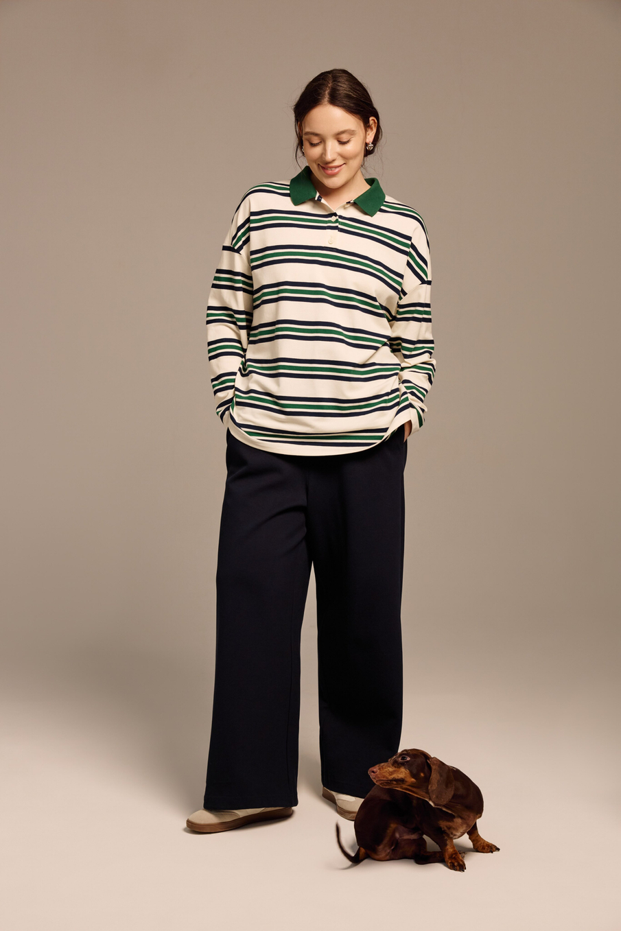 Поло с длинным рукавом Элен