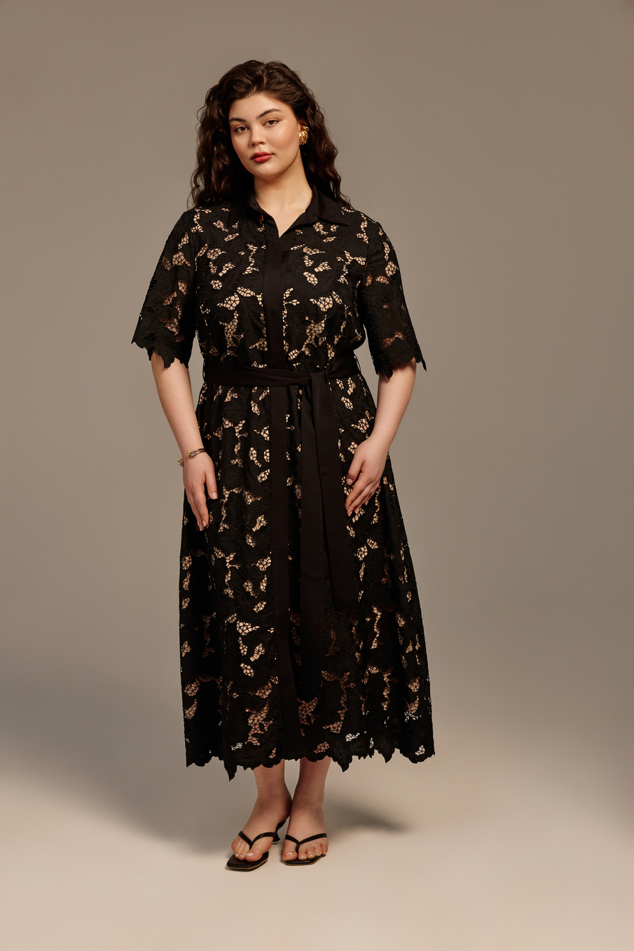 Платье с кружевом ФРИДА