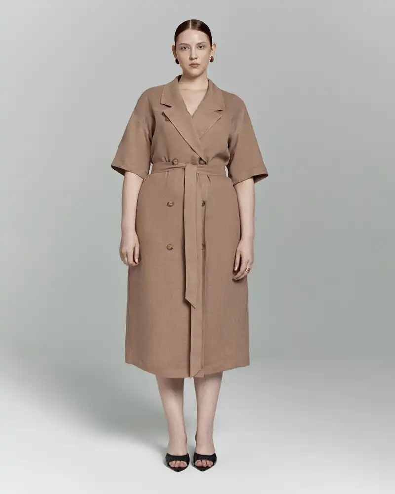 Платье-жакет изо льна