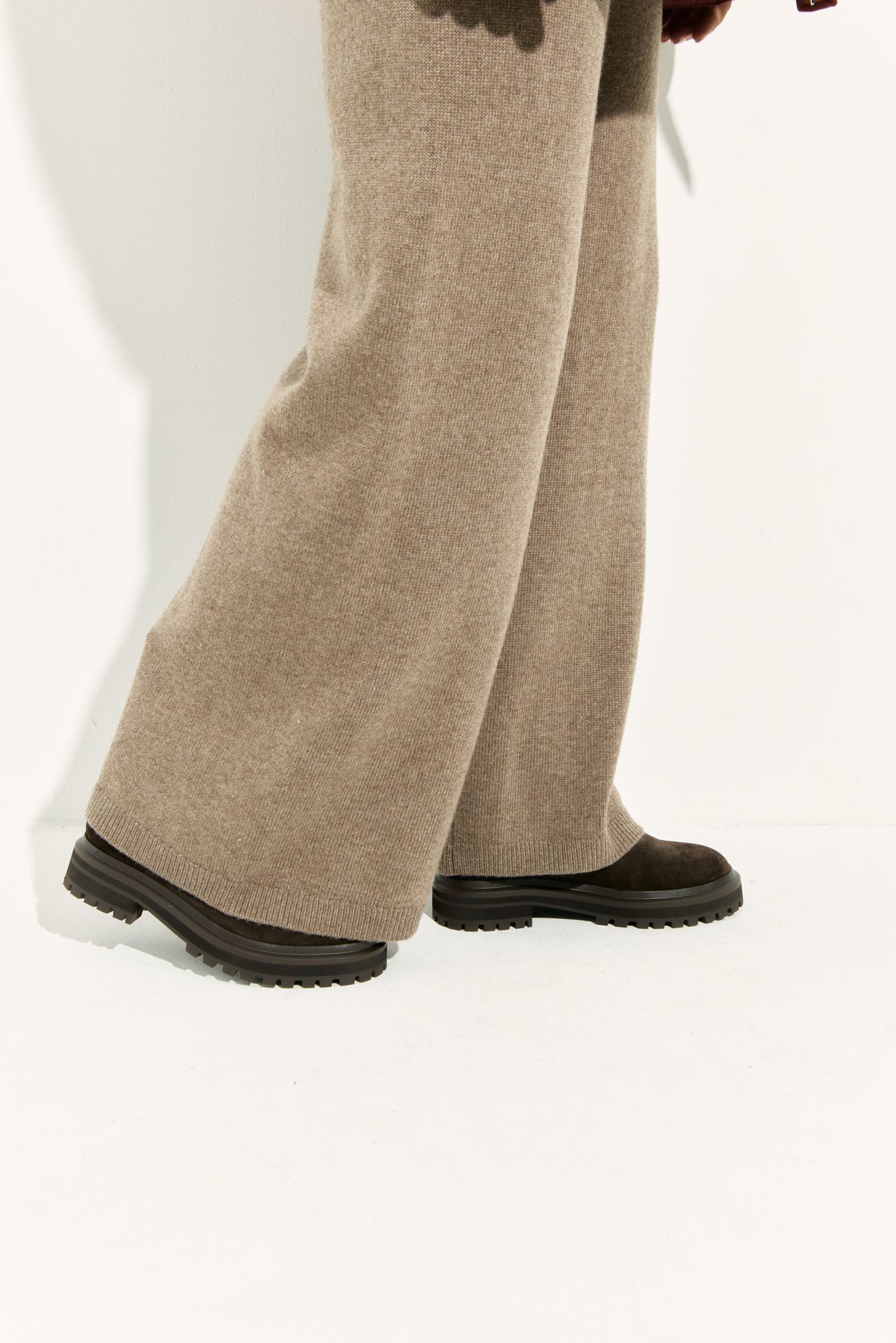 Брюки вязаные с шерстью