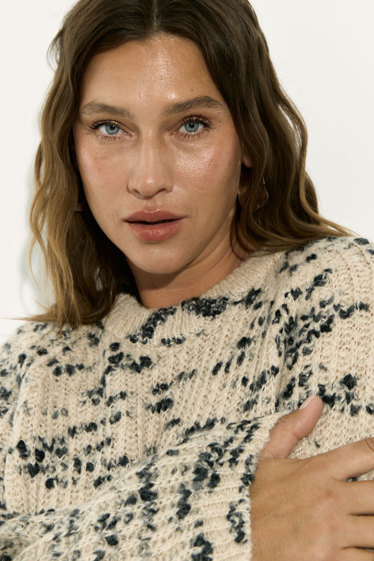 Джемпер с меланжевым эффектом