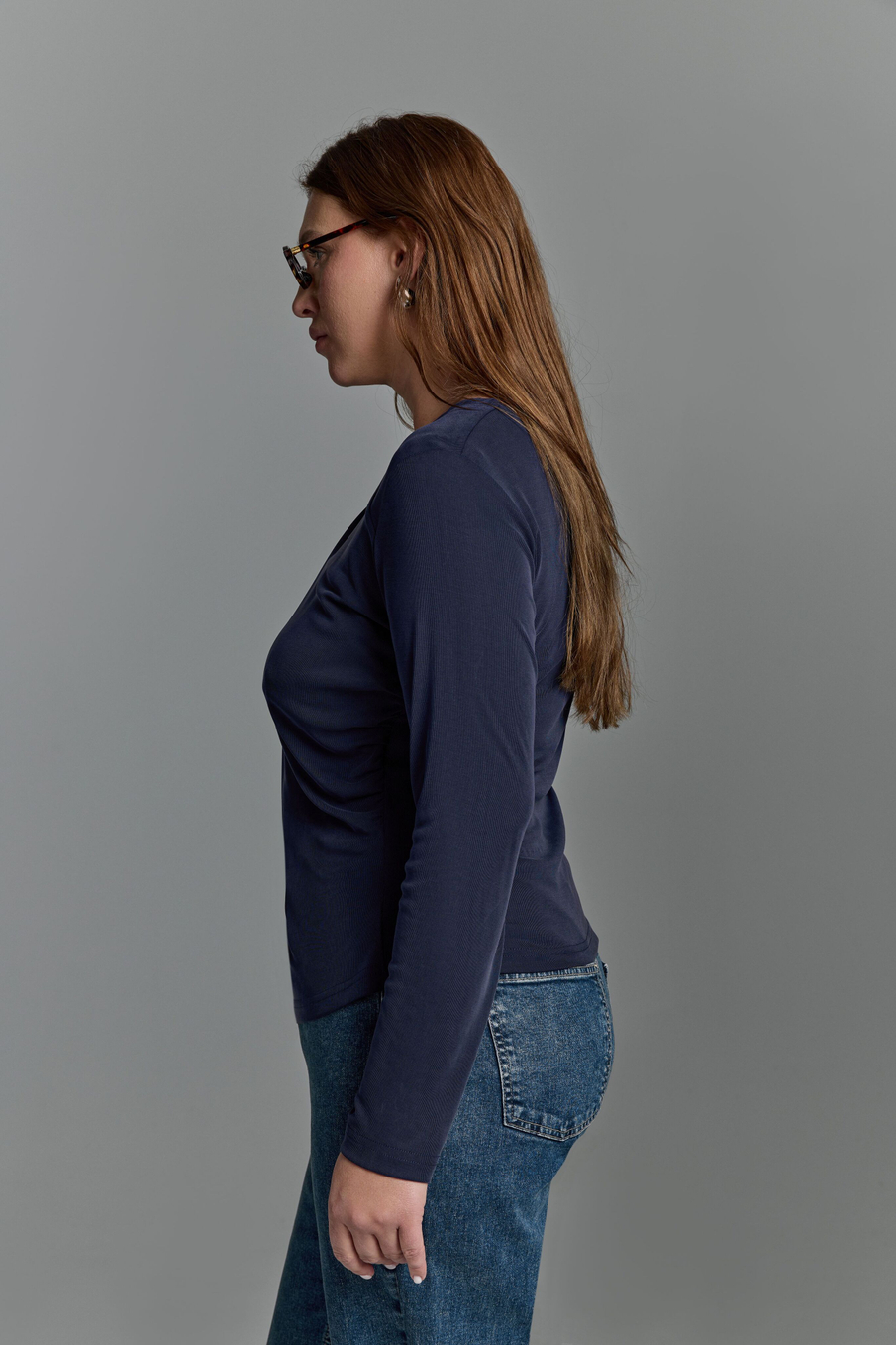 Лонгслив с драпировкой HOLO