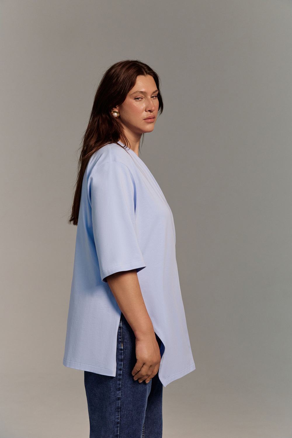 Футболка с драпировкой ВЕТРЫ