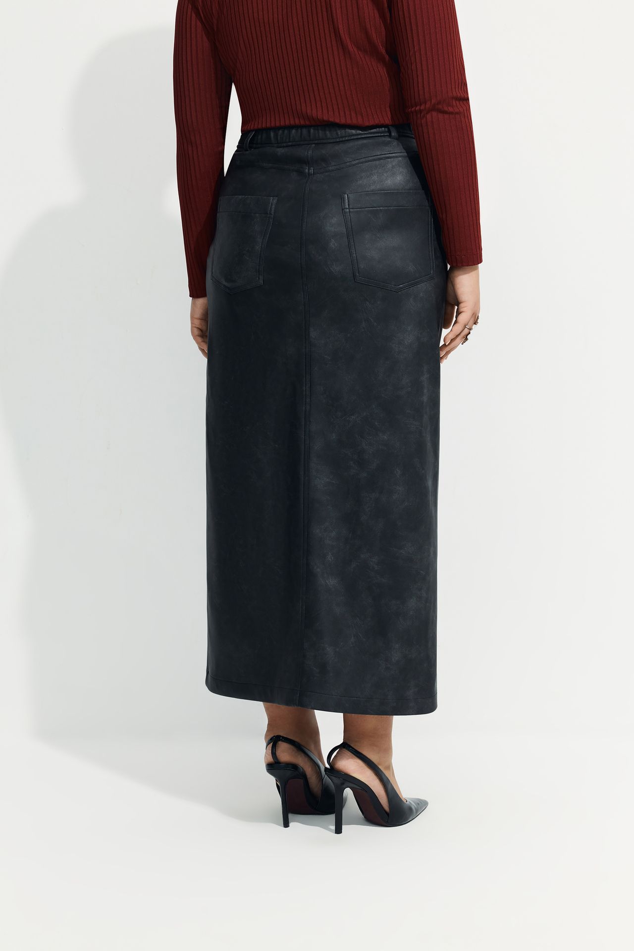 Юбка-миди из экокожи BEY