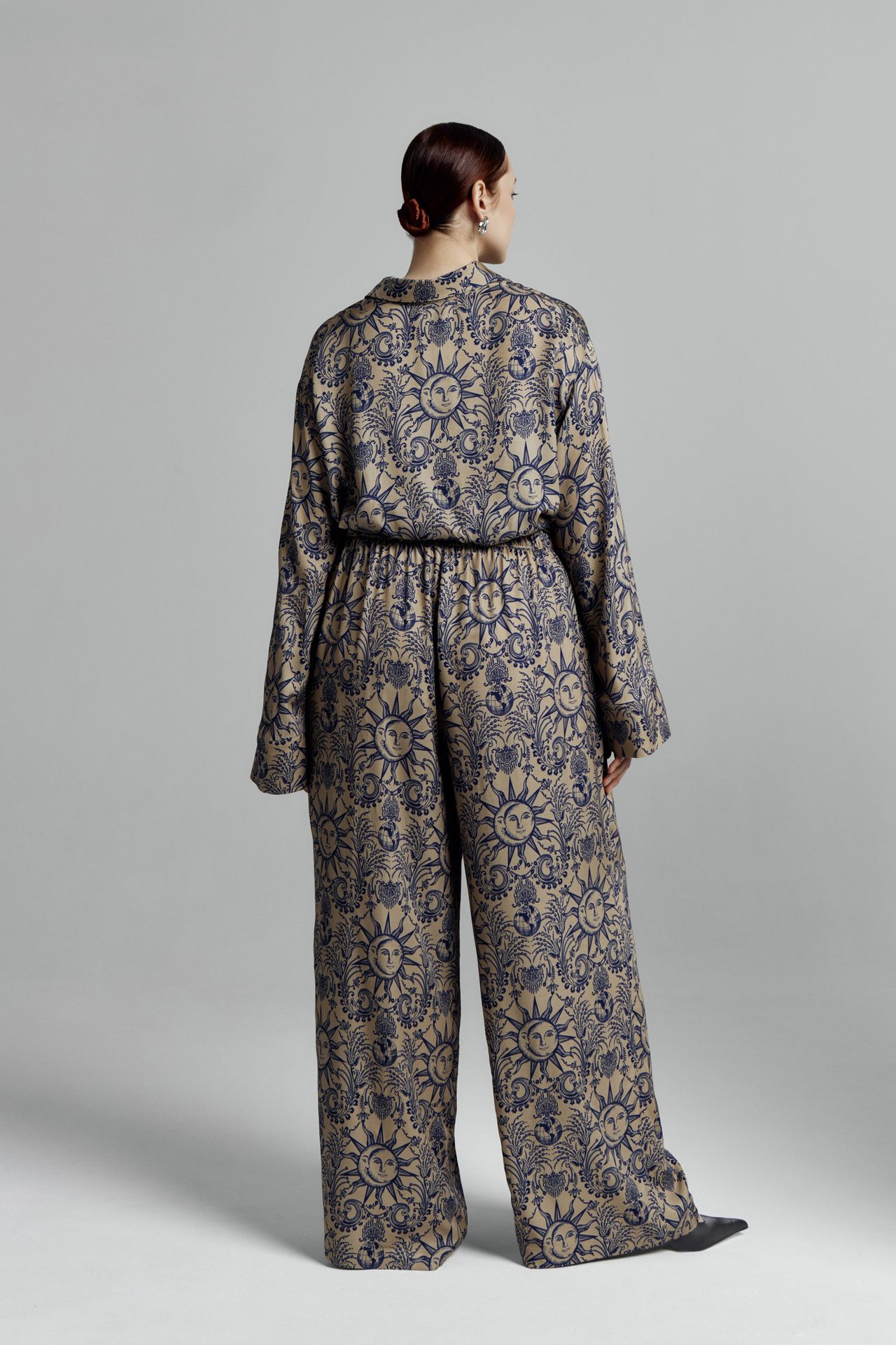 Брюки струящиеся в принте