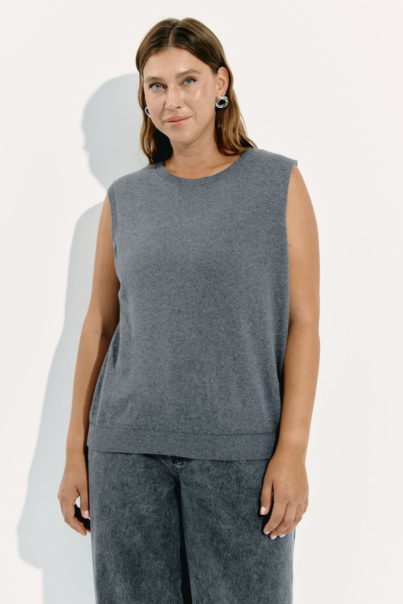 Топ вязаный с кашемиром