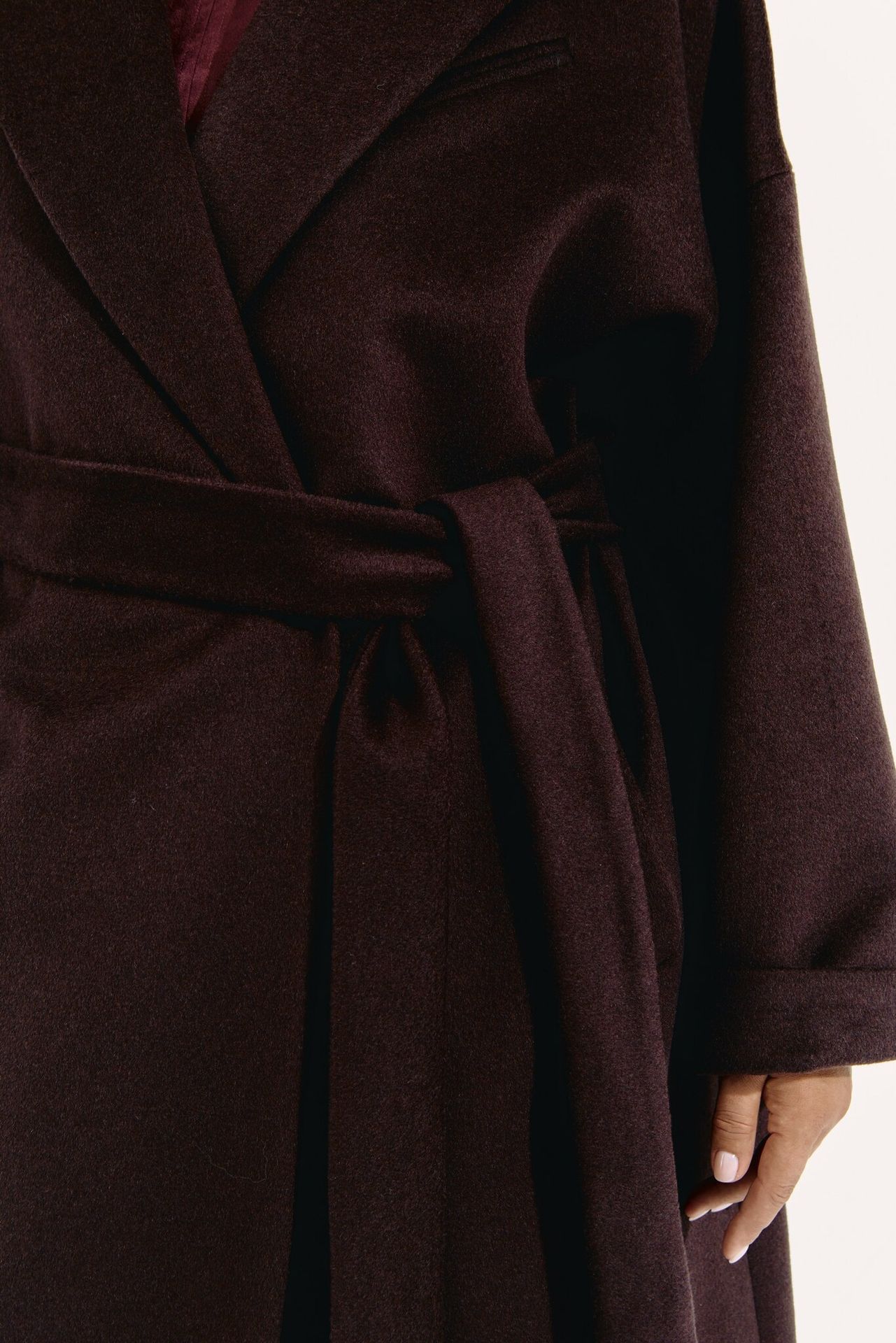 Пальто-халат из шерсти LUNAR