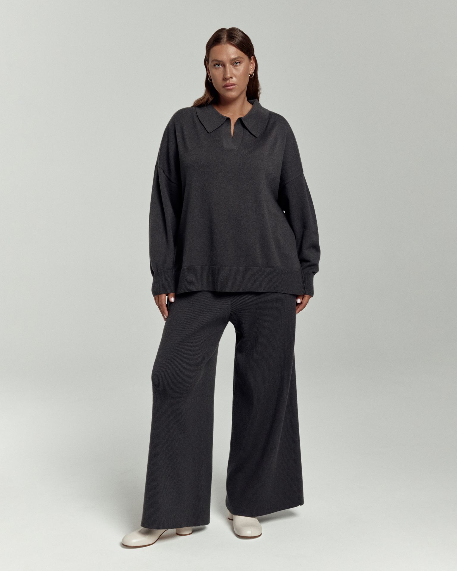 Брюки вязаные