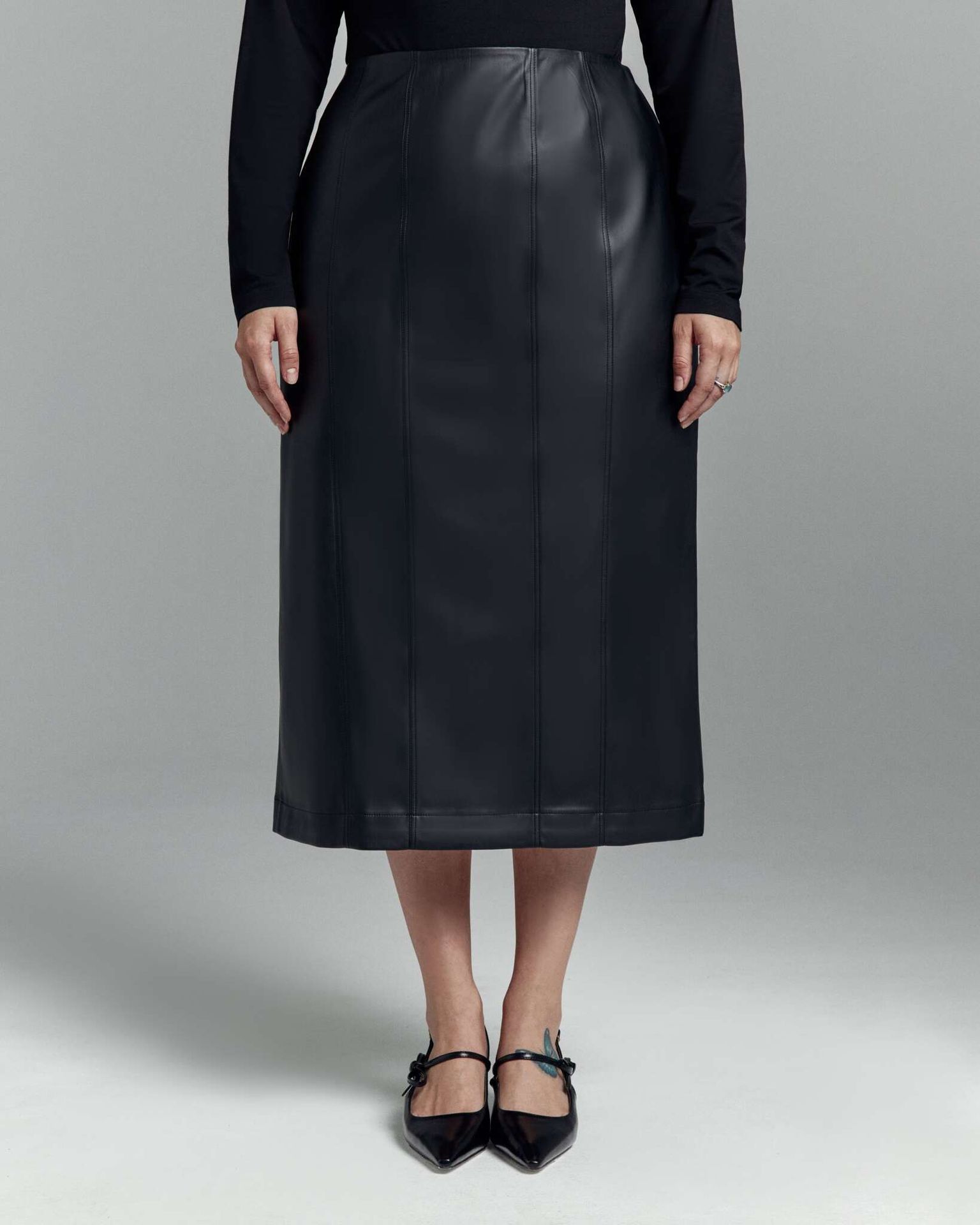 Юбка из экокожи