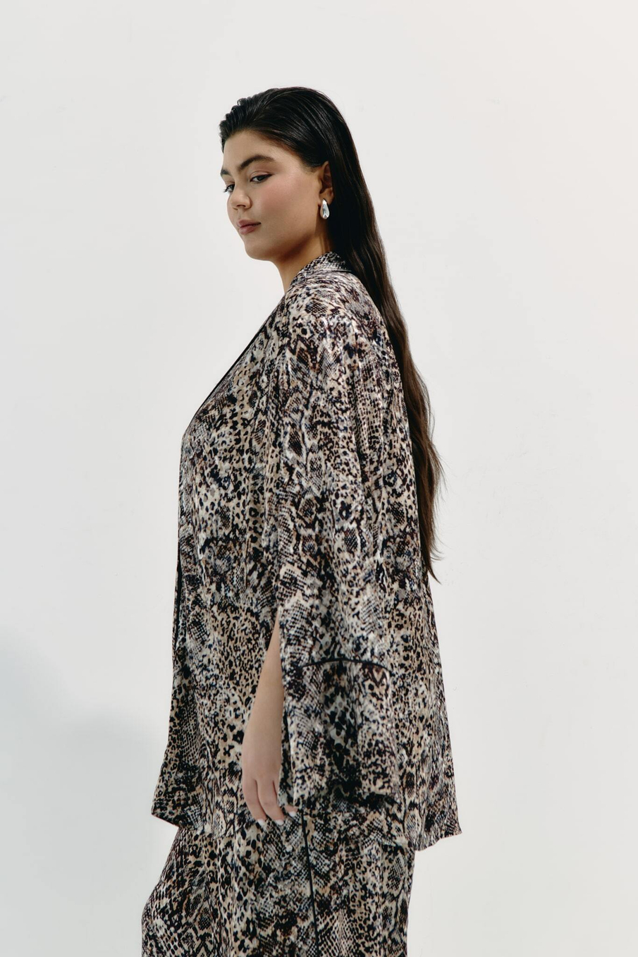 Рубашка из вискозы в технике жаккард ASTRID