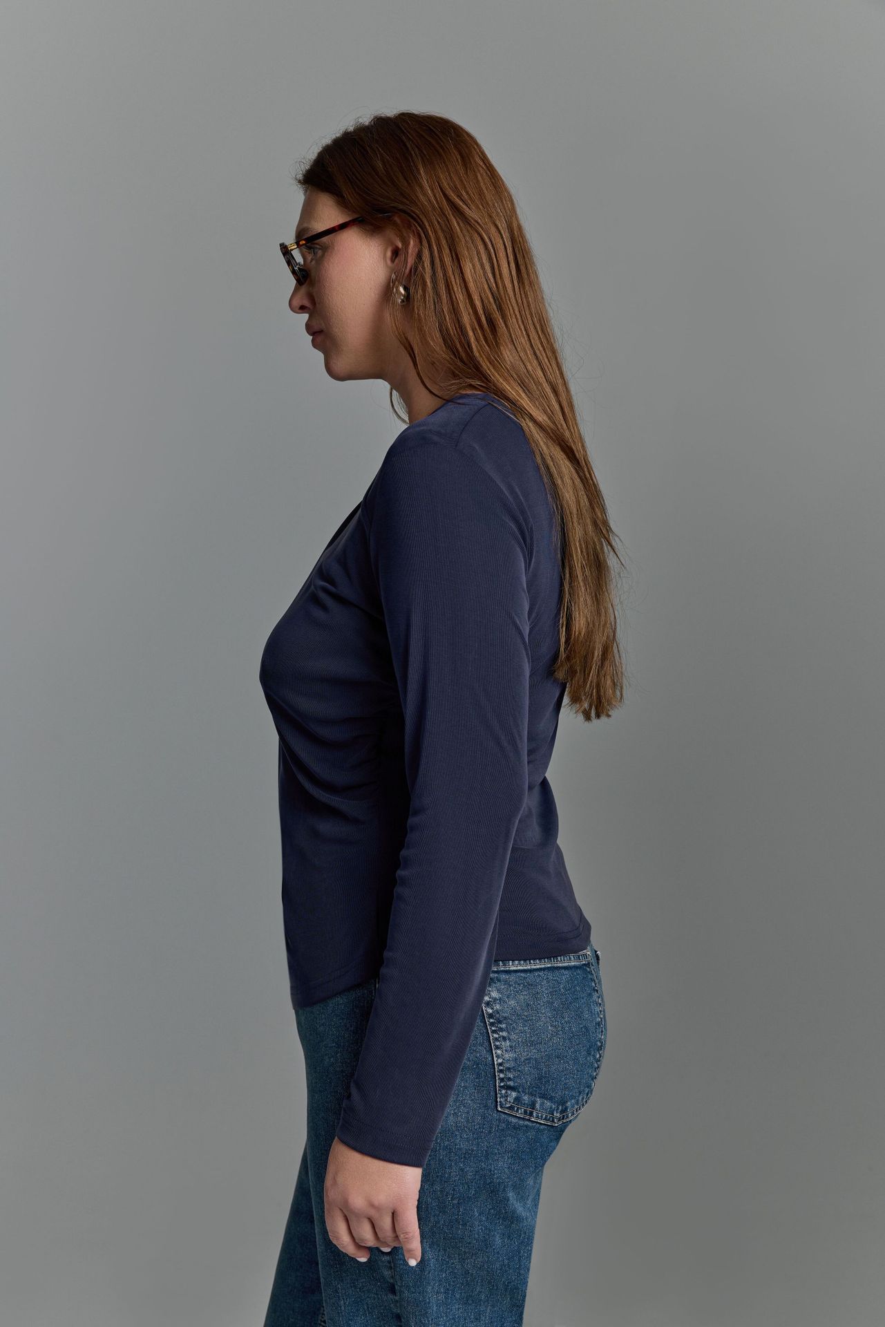 Лонгслив с драпировкой HOLO