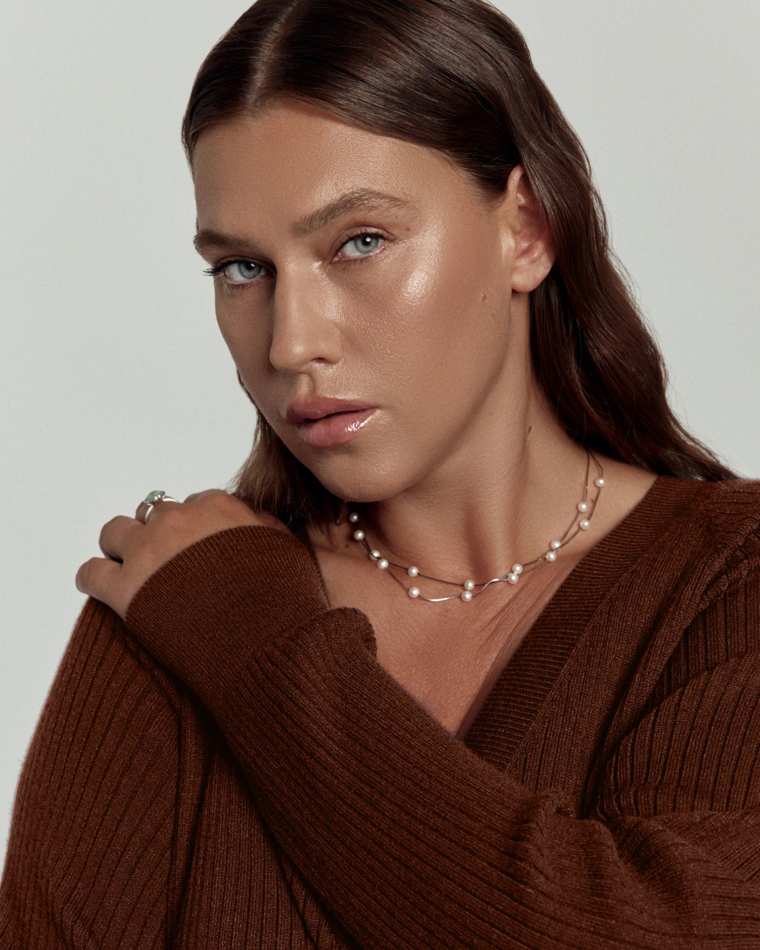 Платье-поло вязаное