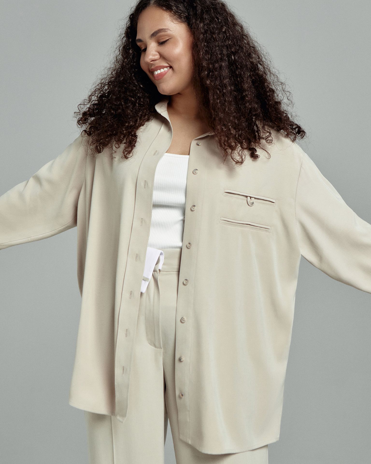 Рубашка оверсайз из купры